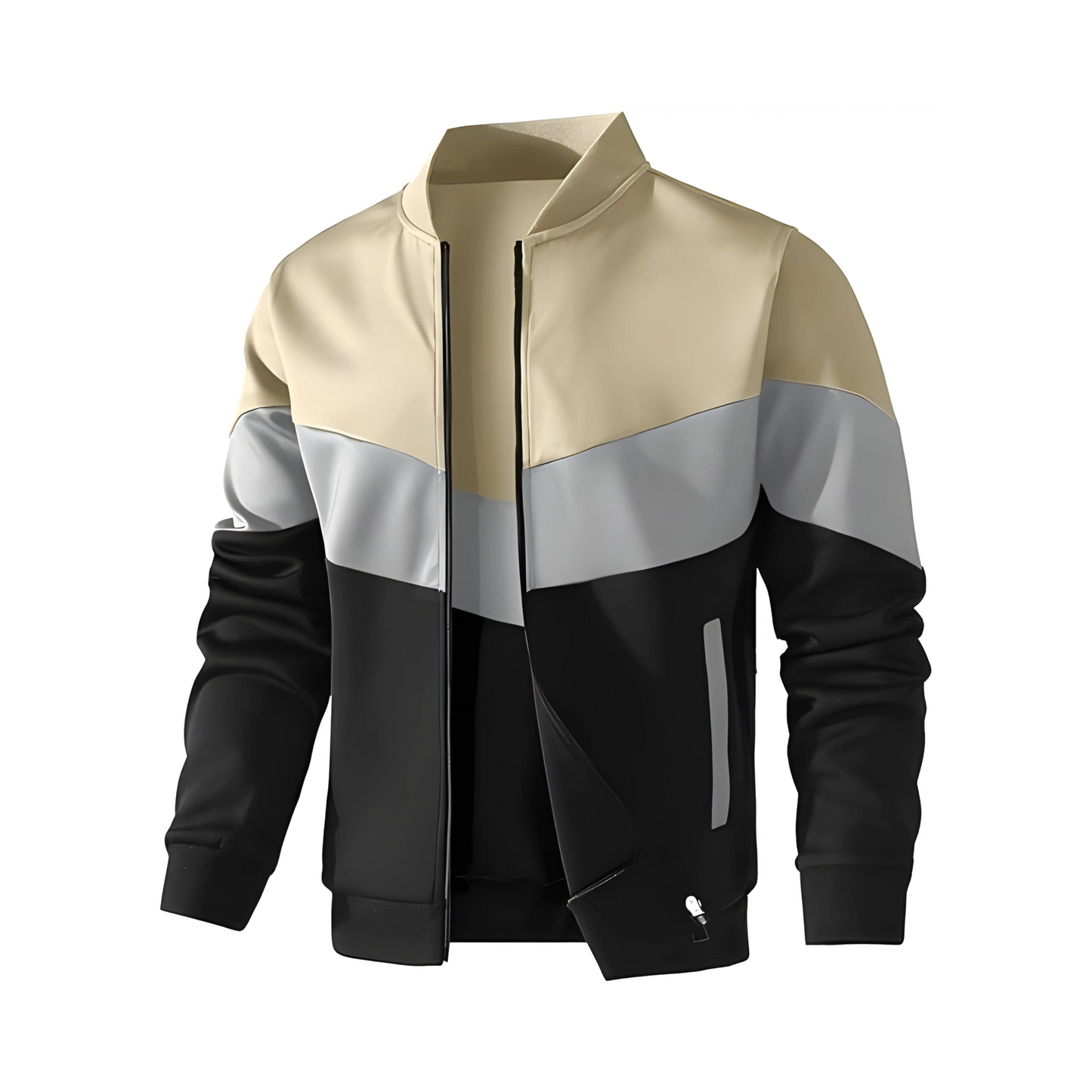 Zolfinx Men's Lightweight Jacket Casual Bomber Jacket Color Block Varsity Coat