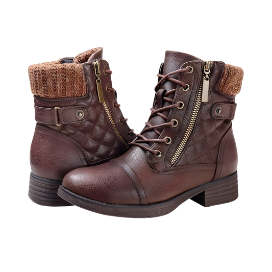 Zolfinx Women's Combat Lace up Ankle Boots