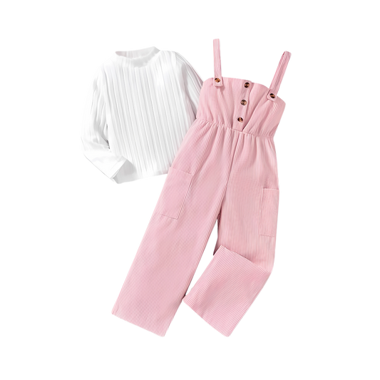 Zolfinx Premium  Toddler Girl Cloth Long Sleeve Tee Corduroy Button