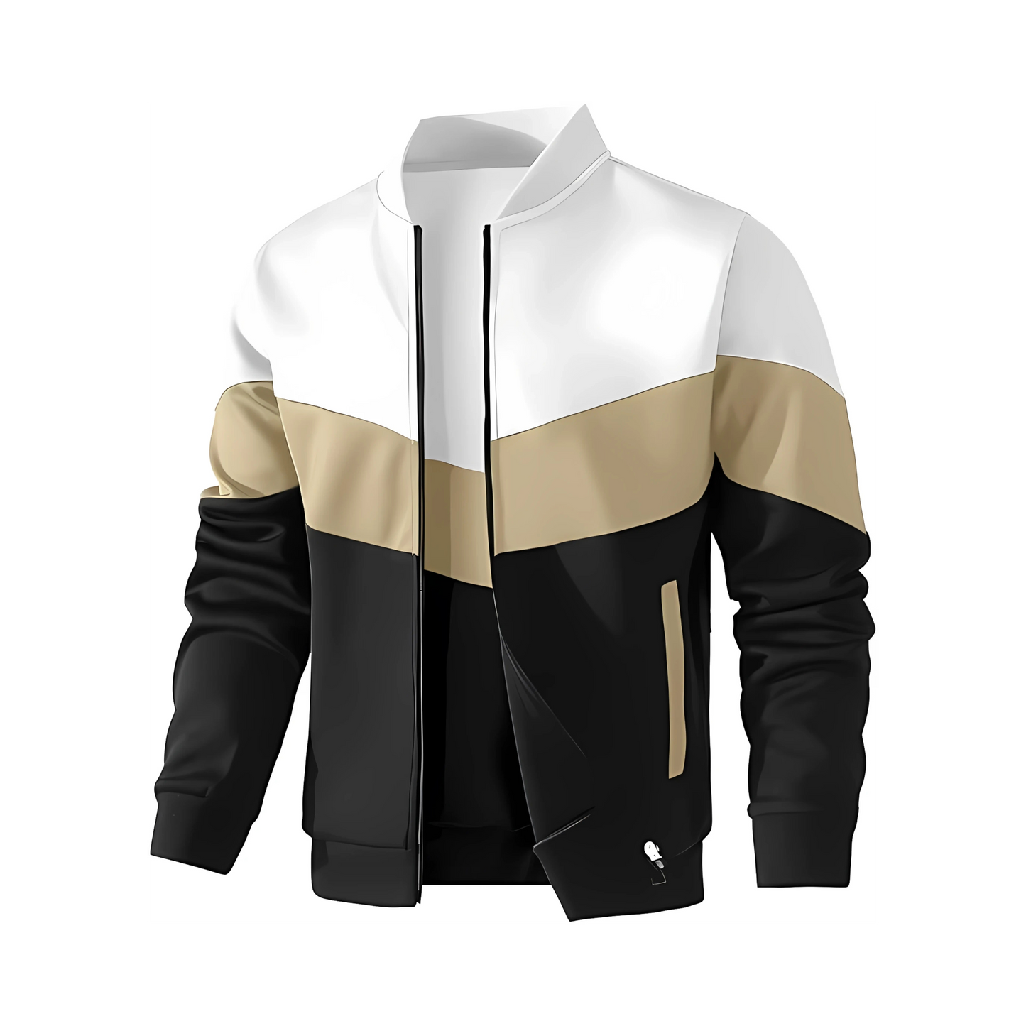 Zolfinx Men's Lightweight Jacket Casual Bomber Jacket Color Block Varsity Coat