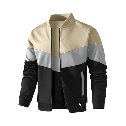 Zolfinx Men's Lightweight Jacket Casual Bomber Jacket Color Block Varsity Coat