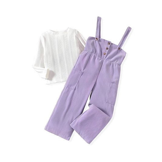 Zolfinx Premium  Toddler Girl Cloth Long Sleeve Tee Corduroy Button
