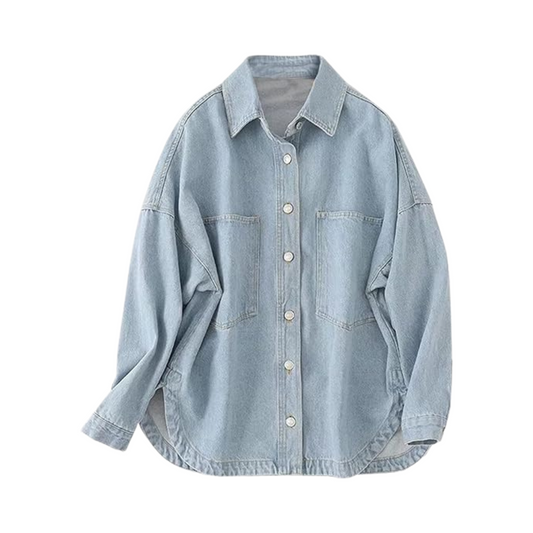 Zolfinx Women Denim Jacket Shacket Long Sleeve