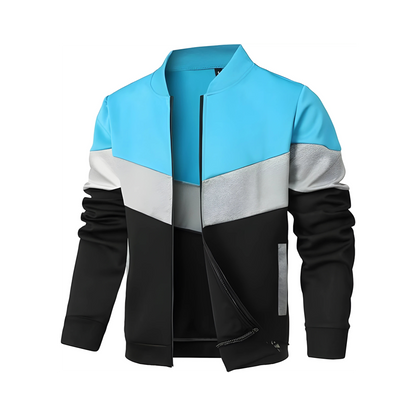 Zolfinx Men's Lightweight Jacket Casual Bomber Jacket Color Block Varsity Coat