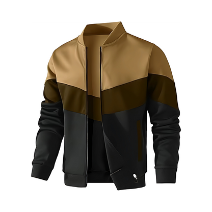 Zolfinx Men's Lightweight Jacket Casual Bomber Jacket Color Block Varsity Coat